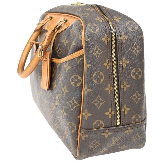 LOUIS VUITTON LV Logo Deauville Hand Bag Monogram Leather Brown - Picture 2 of 16